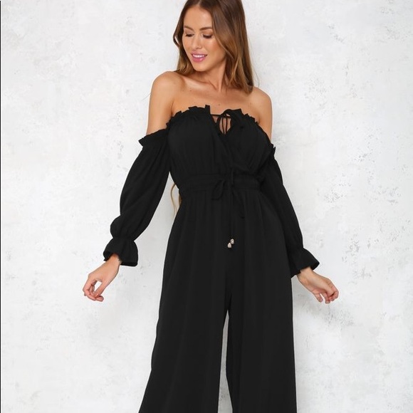 hello molly black jumpsuit